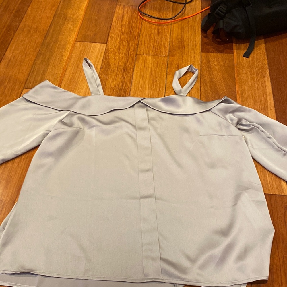 silky grey top